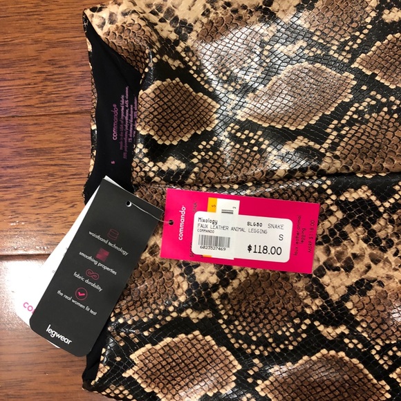 commando snake skin faux leather leggings - Picture 2 of 4
